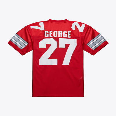 NCAA DARK FOOTBALL JERSEY OHIO STATE 1995 EDDIE GEORGE - University Red - Image 2