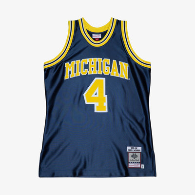 NCAA ROAD JERSEY MICHIGAN 1991 CHRIS WEBBER - ASTROS BLUE - Image 1