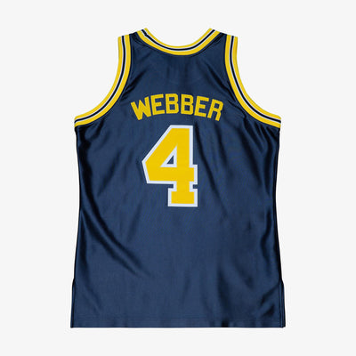NCAA ROAD JERSEY MICHIGAN 1991 CHRIS WEBBER - ASTROS BLUE - Image 2