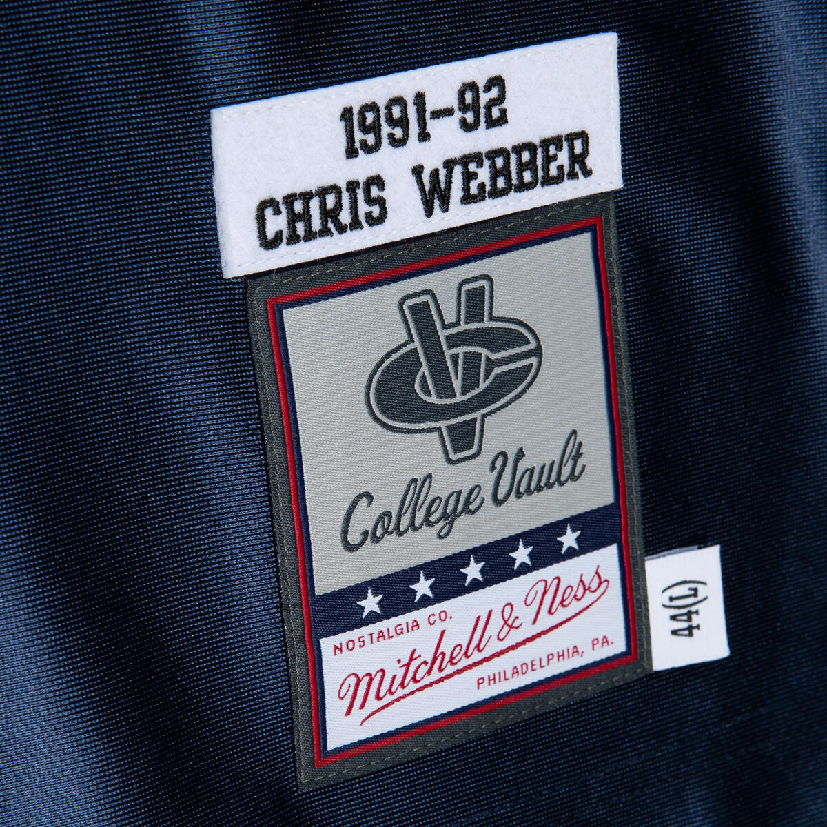 NCAA ROAD JERSEY MICHIGAN 1991 CHRIS WEBBER - ASTROS BLUE - Image 4