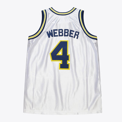 NCAA WHITE JERSEY MICHIGAN 1991 CHRIS WEBBER - White - Image 2