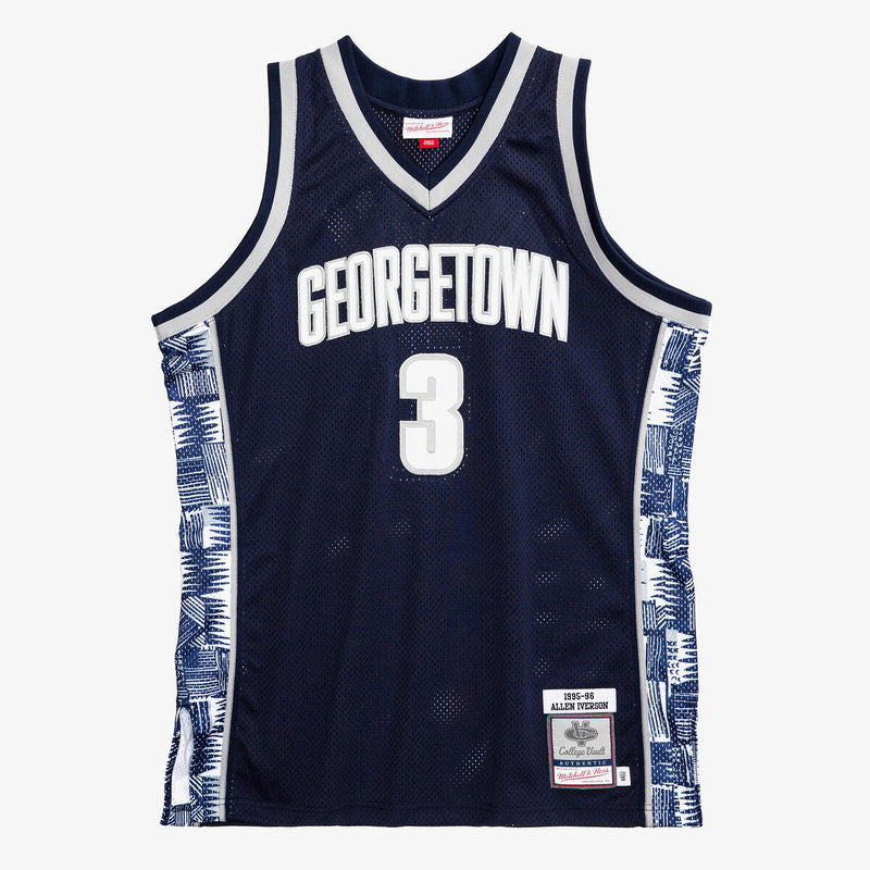 NCAA AUTHENTIC JERSEY GEORGETOWN 1995 ALLEN IVERSON - Navy - Image 1