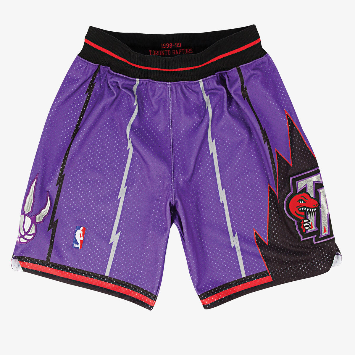 NBA AUTHENTIC ROAD SHORTS RAPTORS 98-99 - Purple - Image 1