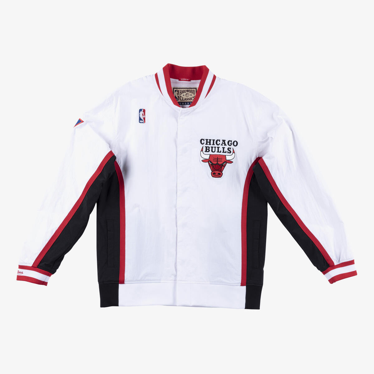 NBA AUTHENTIC WARM UP JACKET BULLS 1996 - White-Black - Image 1