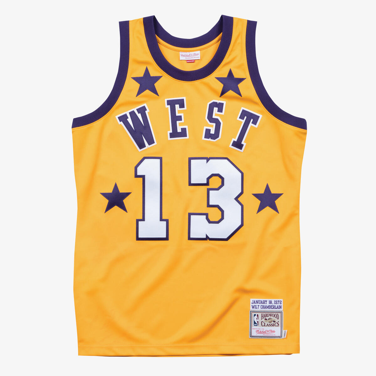 1972 ALL-STAR WEST AUTHENTIC JERSEY - Yellow
