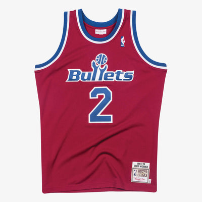 NBA AUTHENTIC JERSEY BULLETS CHRIS WEBBER - Red