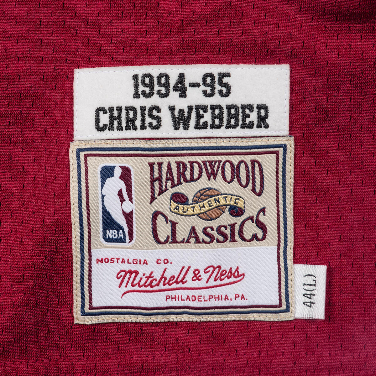 NBA AUTHENTIC JERSEY BULLETS CHRIS WEBBER - Red - Image 3