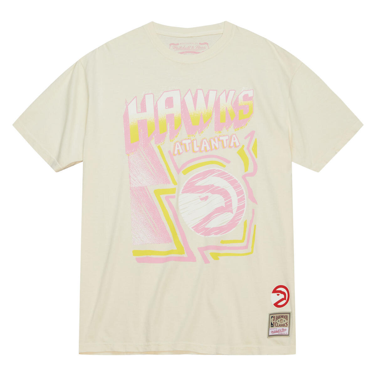 NBA SIDEWALK SKETCH SS TEE HWC HAWKS Off White BMTR5654-AHAYYPPPOFWH - Image 1
