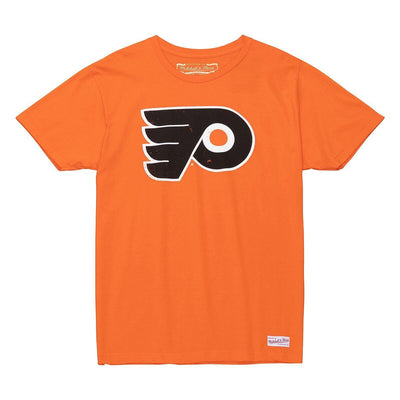 NHL DISTRESSED BASIC LOGO 1 TEE FLYERS - Orange - Image 1