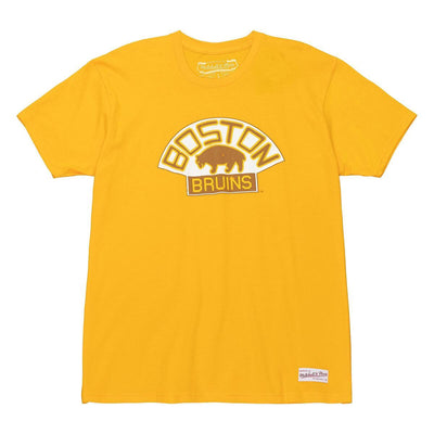 NHL DISTRESSED BASIC LOGO 1 TEE BRUINS - Gold - Image 1