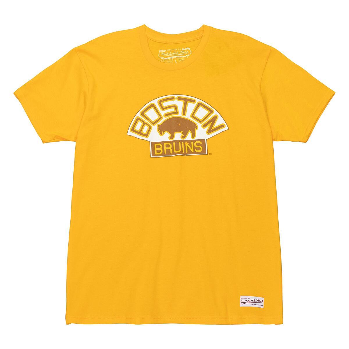 NHL DISTRESSED BASIC LOGO 1 TEE BRUINS - Gold - Image 1