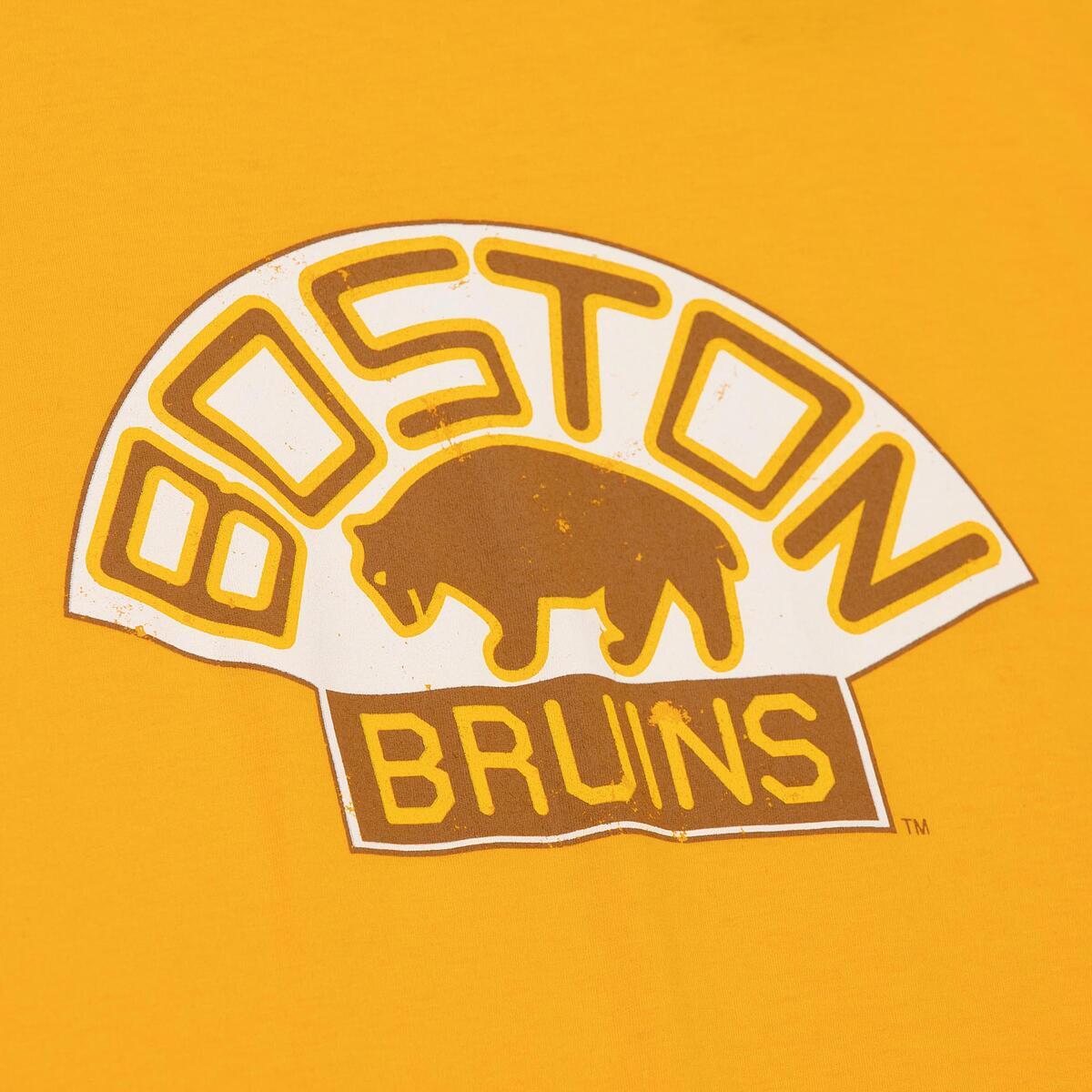 NHL DISTRESSED BASIC LOGO 1 TEE BRUINS - Gold - Image 3