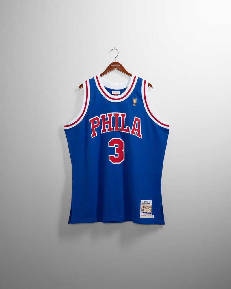 NBA AUTHENTIC ALTERNATE JERSEY 76ERS 1996 ALLEN IVERSON - Royal - Image 3