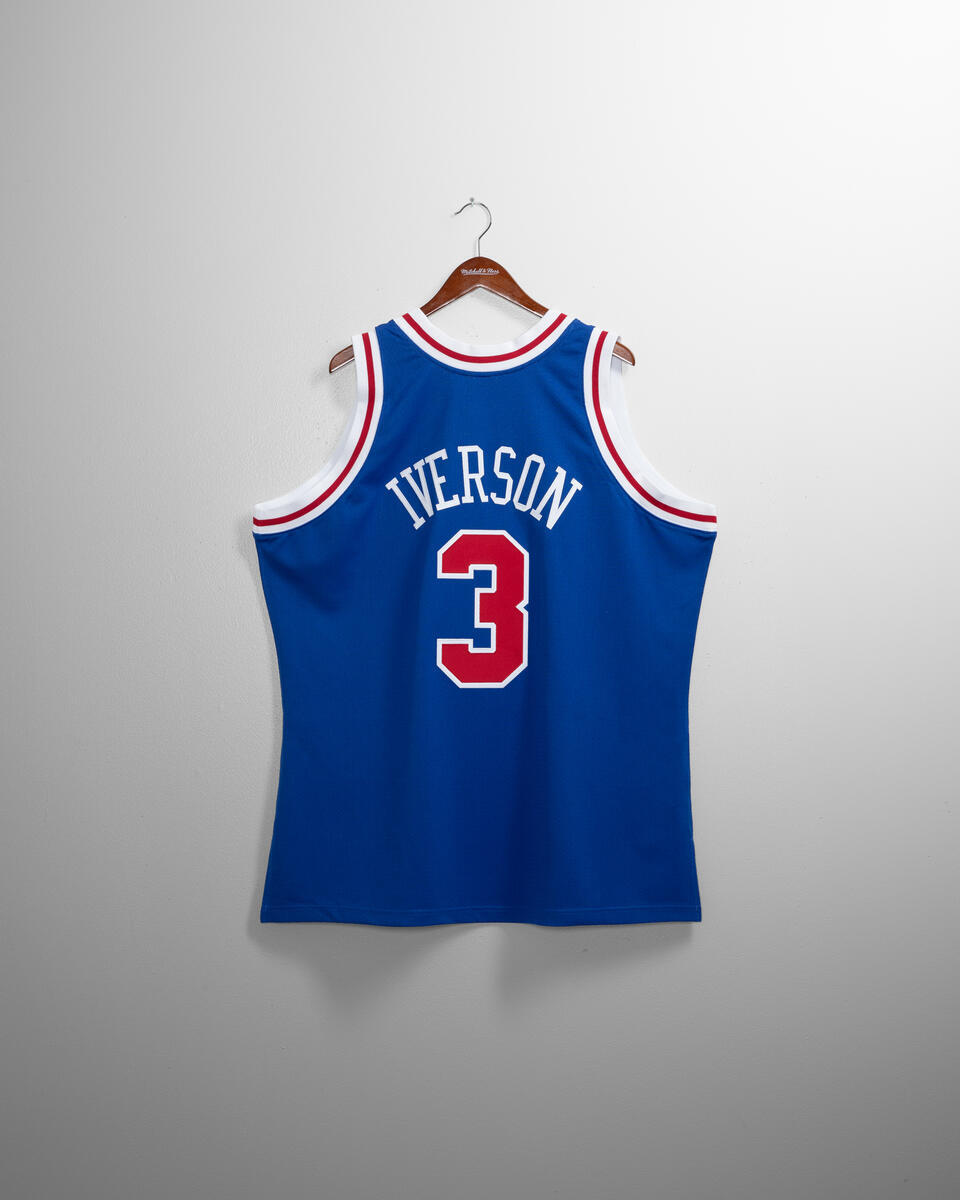 NBA AUTHENTIC ALTERNATE JERSEY 76ERS 1996 ALLEN IVERSON - Royal - Image 4