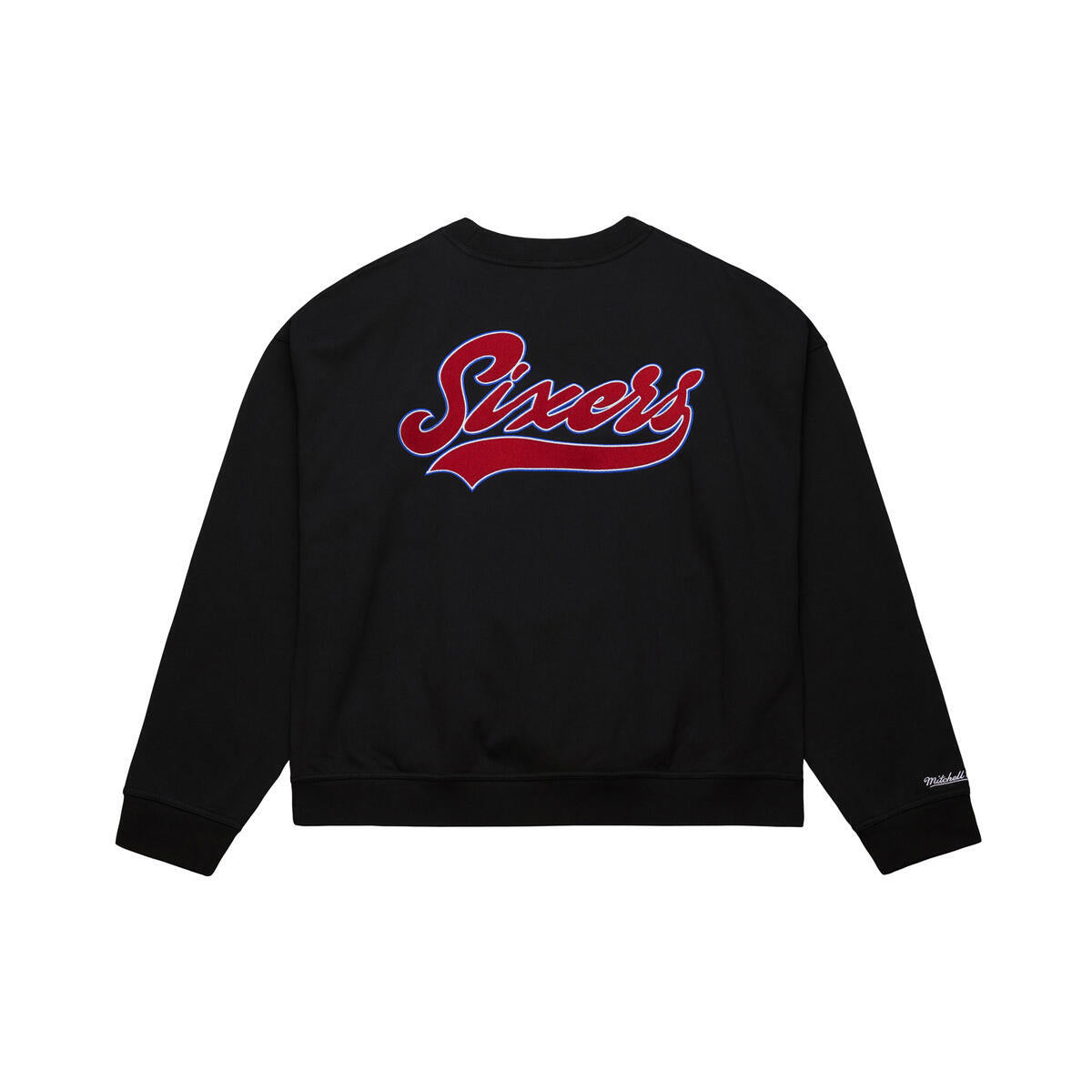 NBA OVERSWEEP CREWNECK SWEATER 76ERS Black FC10089-P76BLCK - Image 1