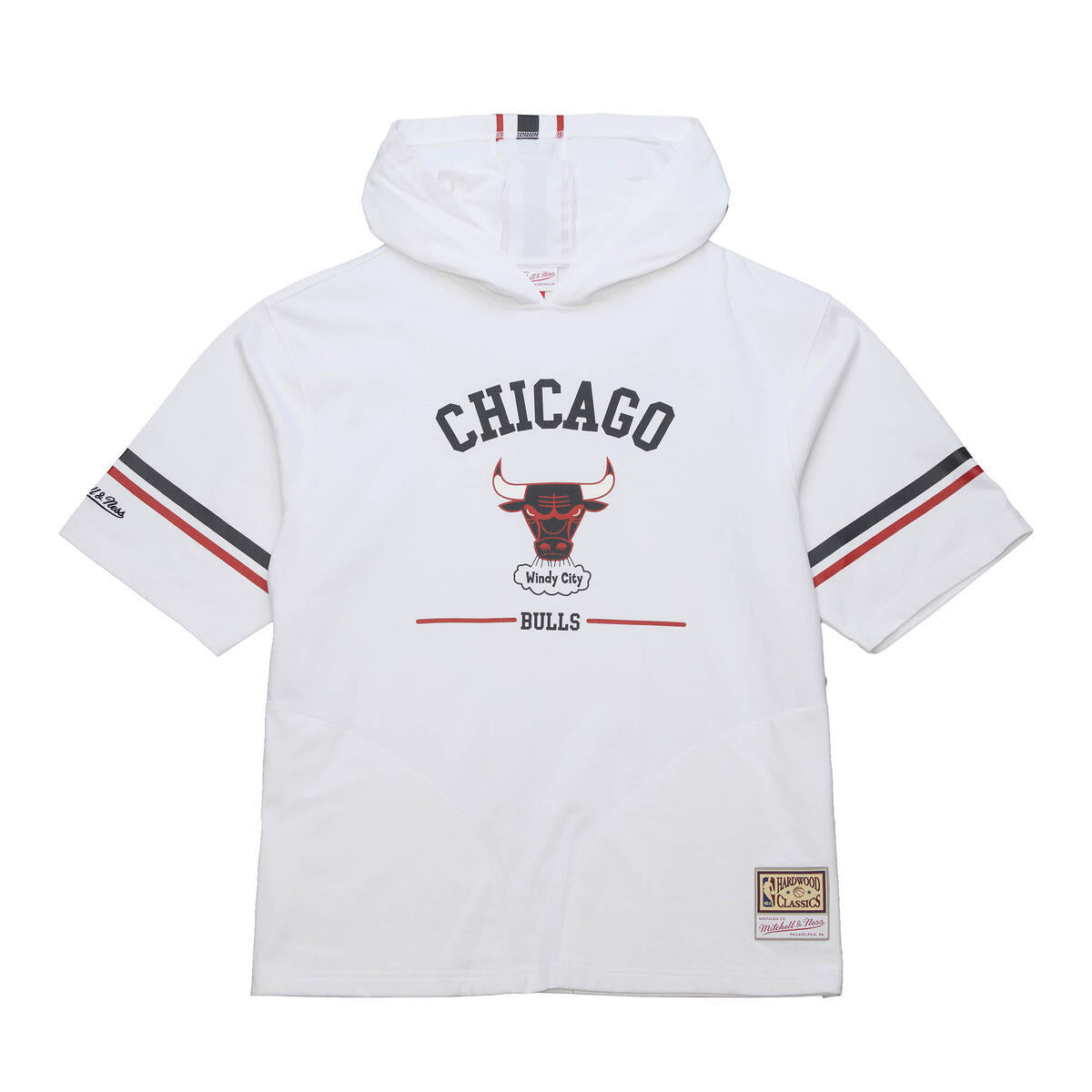 NBA GRAPHIC SS HOOD TEE BULLS White FC10112-CBUWHIT - Image 1