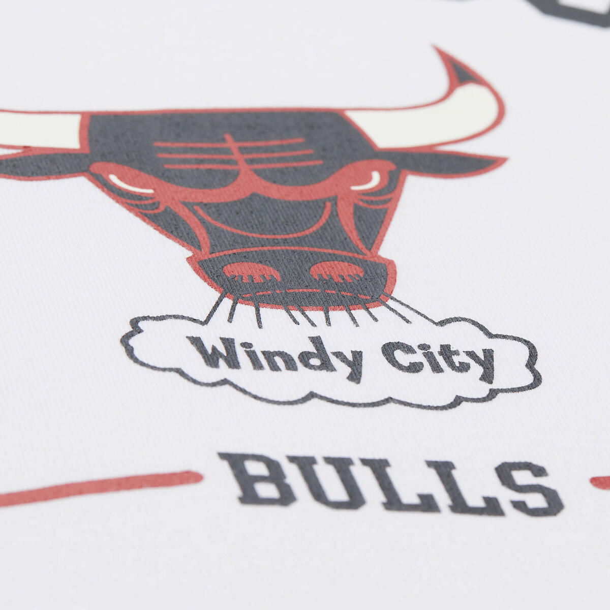 NBA GRAPHIC SS HOOD TEE BULLS White FC10112-CBUWHIT - Image 3
