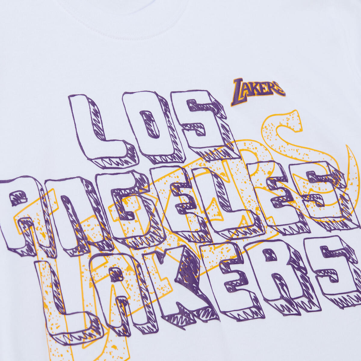 NBA STRIKER PREMIUM SS GRAPHIC TEE LAKERS White FC10124-LALWHIT - Image 3