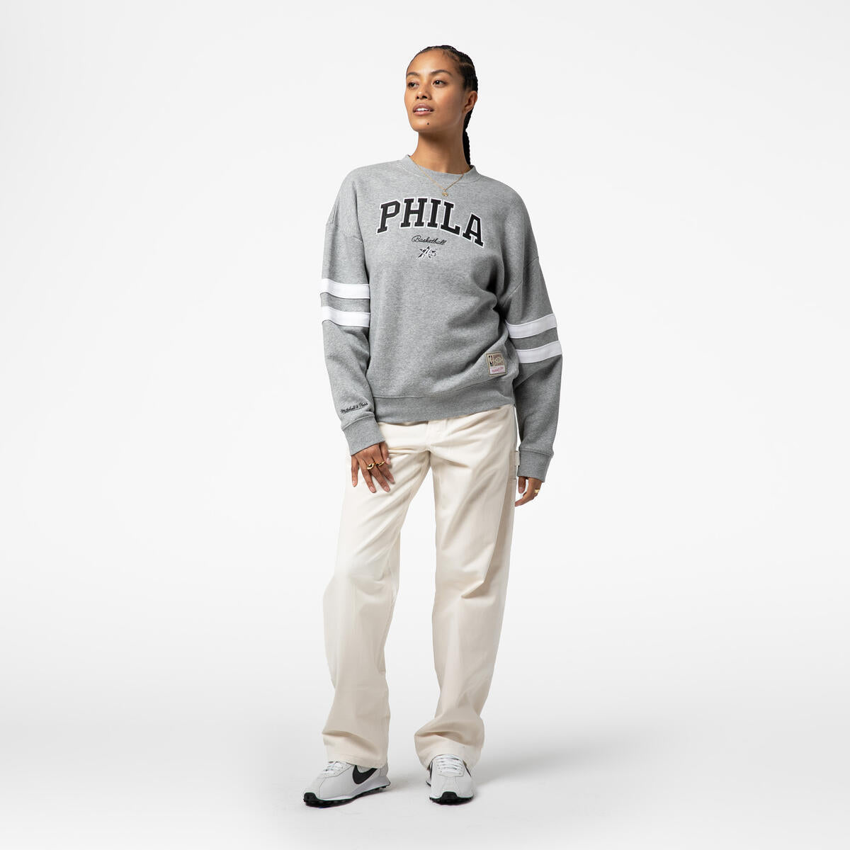 NBA WOMEN'S LOGO LIGHTWEIGHT CREW 76ERS - Image 5