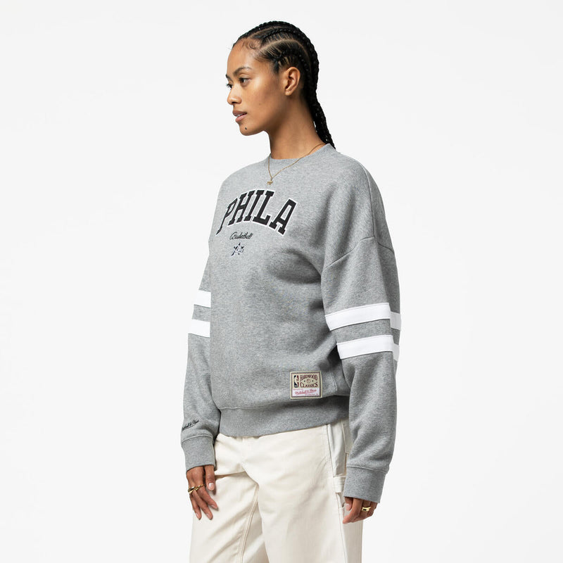 NBA WOMEN'S LOGO LIGHTWEIGHT CREW 76ERS - Image 6