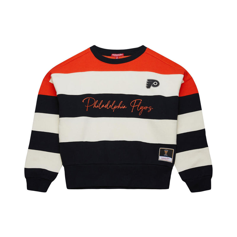 NHL WOMEN'S BLOCKED FLEECE CREW FLYERS - Image 1