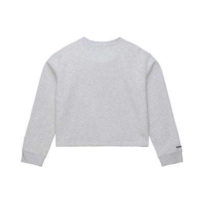 NBA WOMEN'S CROP FLEECE TOGGLE CREW 76ERS - Grey Heather - Image 2