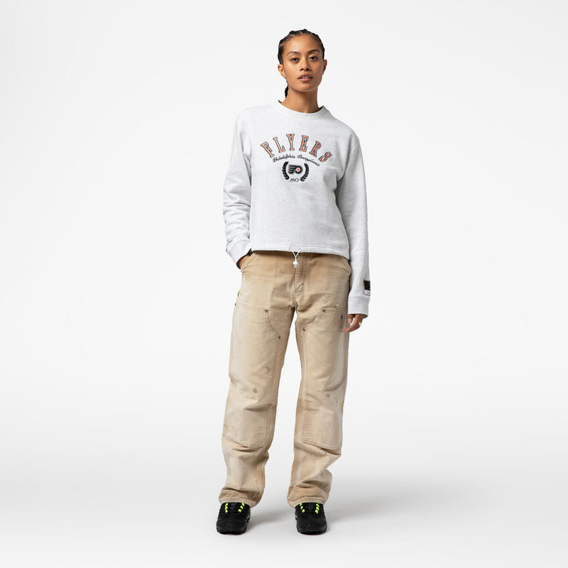 NHL WOMEN'S CROP FLEECE TOGGLE CREW FLYERS - Image 6