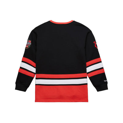 NHL HERITAGE LACEUP CREW CURRENT LOGO BLACKHAWKS Black-Red FC10441-CBHBKRD - Image 2