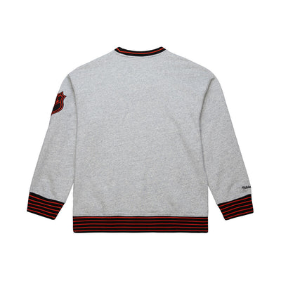 NHL THROW IT BACK FLEECE CREW CURRENT LOGO FLYERS Grey Heather FC10800-PFLGYHT - Image 2
