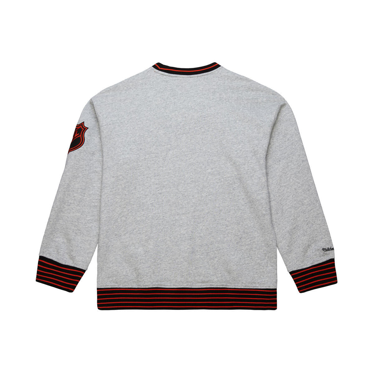 NHL THROW IT BACK FLEECE CREW CURRENT LOGO FLYERS Grey Heather FC10800-PFLGYHT - Image 2