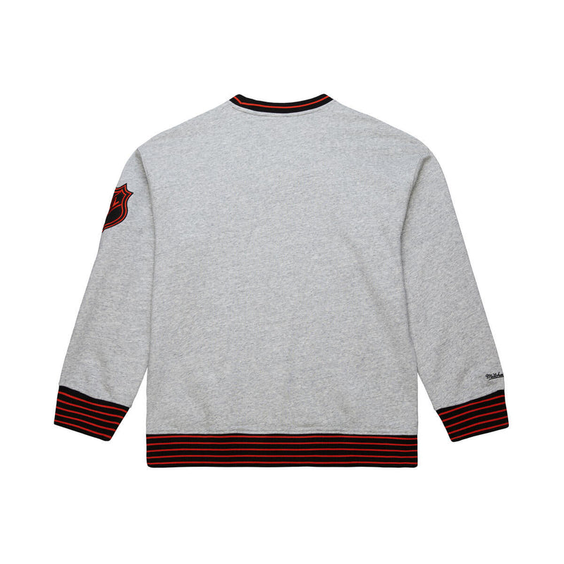 NHL THROW IT BACK FLEECE CREW CURRENT LOGO FLYERS Grey Heather FC10800-PFLGYHT - Image 2