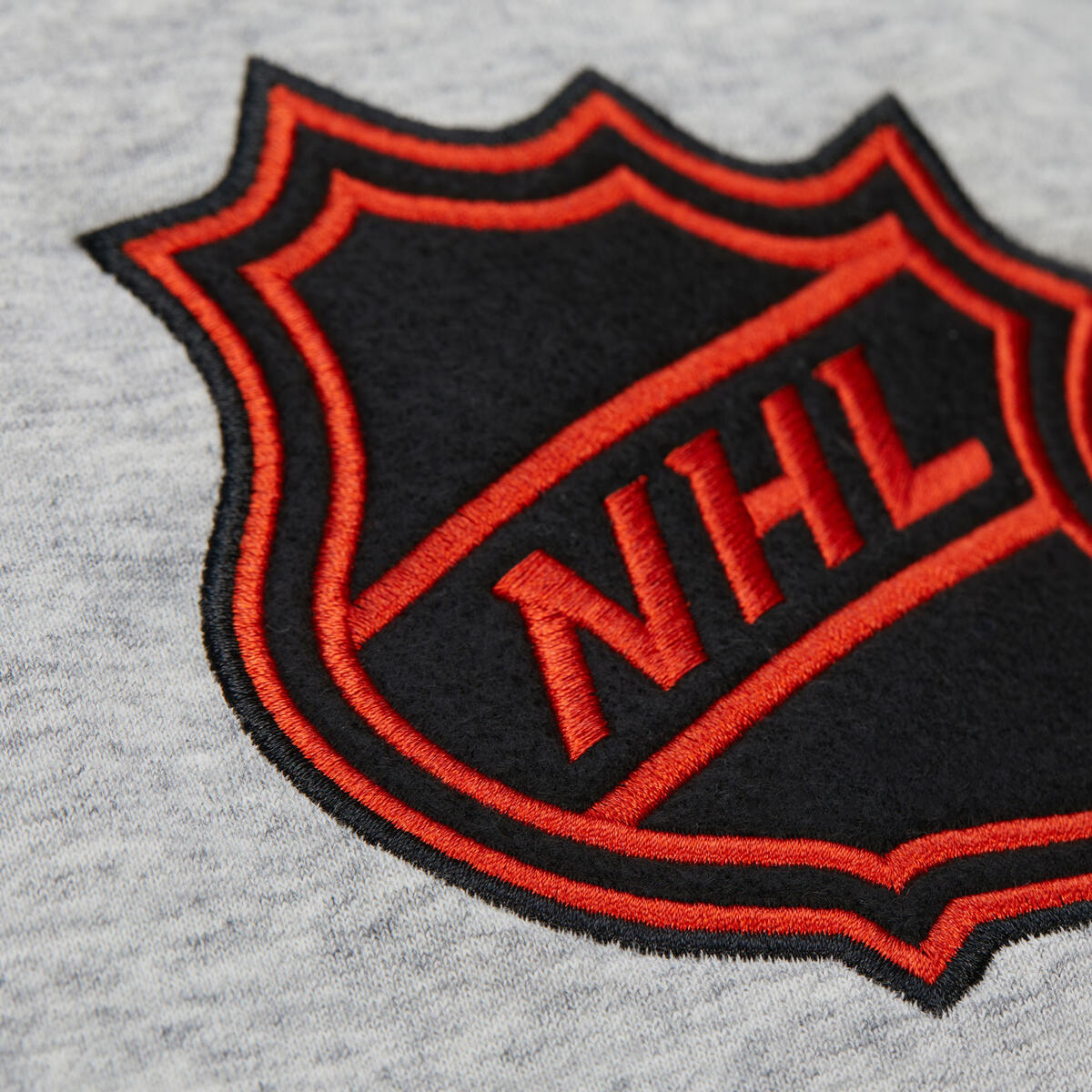 NHL THROW IT BACK FLEECE CREW CURRENT LOGO FLYERS Grey Heather FC10800-PFLGYHT - Image 4