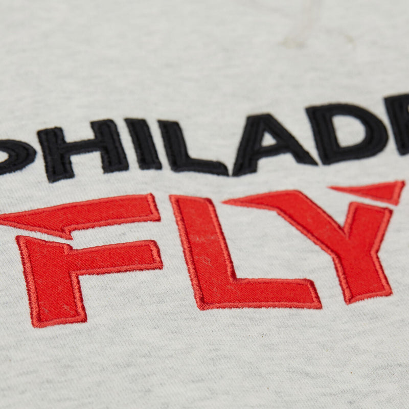 NHL HERITAGE COLLECTION FLEECE CREW CURRENT LOGO FLYERS GREY HEATHER-CREAM FC10820-PFLGHCR - Image 4