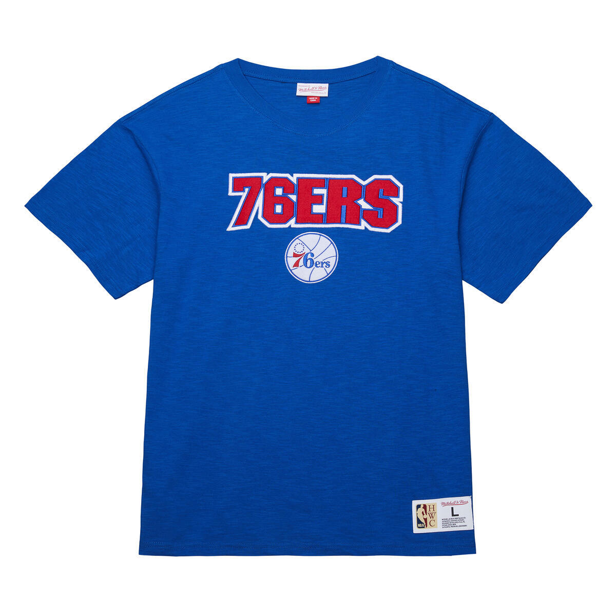 NBA LEGENDARY SLUB SS TEE VINTAGE LOGO 76ERS Royal FC11145-P76ROYA - Image 1