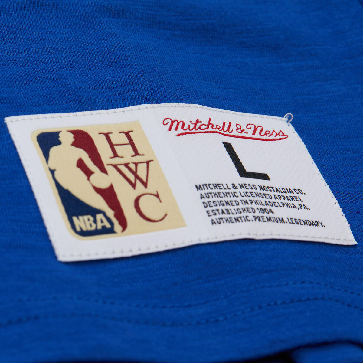 NBA LEGENDARY SLUB SS TEE VINTAGE LOGO 76ERS Royal FC11145-P76ROYA - Image 4