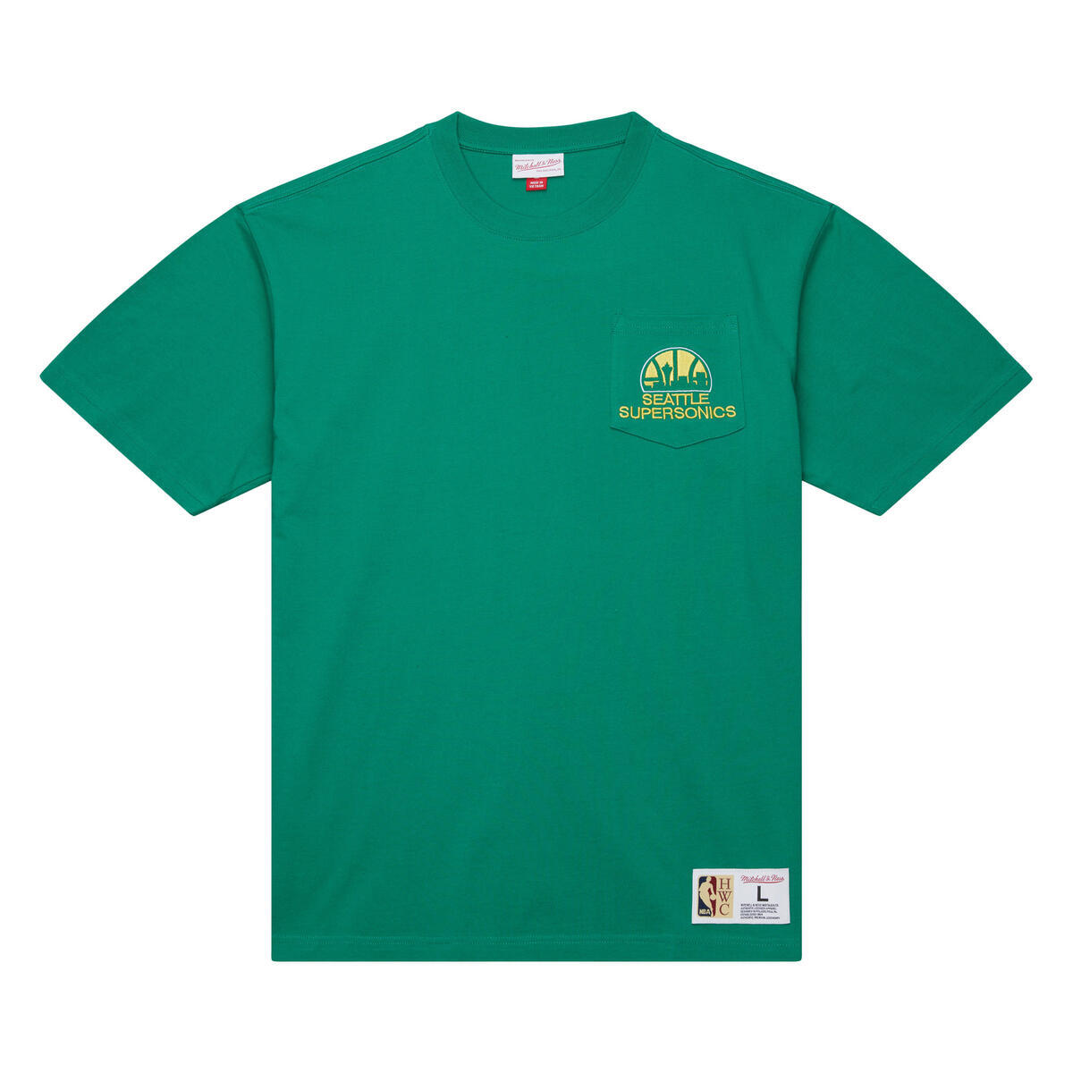 NBA MH PREMIUM SS POCKET TEE SEATTLE SUPERSONICS - Bucks Green - Image 1