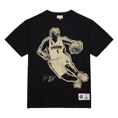 NBA 2024 HOF PREMIUM SS TEE MULTI  CHAUNCEY BILLUPS Black-Gold FC11397-MLTBKGD - Image 1