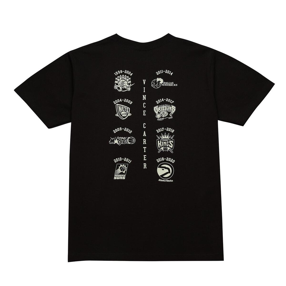 NBA 2024 HOF PREMIUM SS TEE MULTI VINCE CARTER Black FC11397-MLTBLCK - Image 4