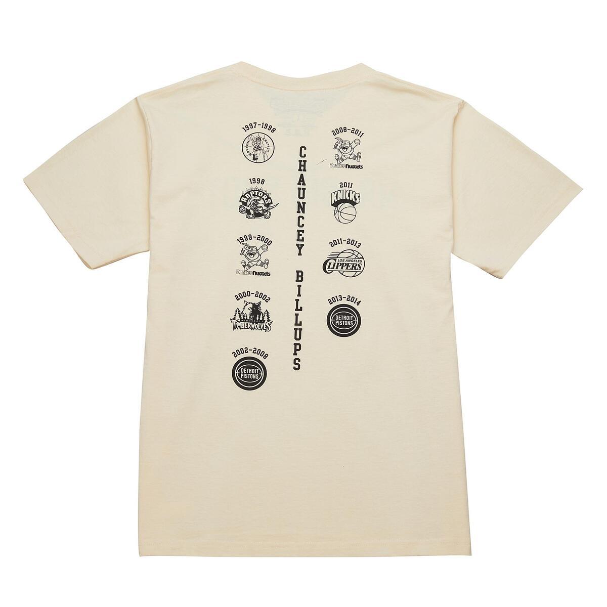 NBA 2024 HOF PREMIUM SS TEE MULTI  CHAUNCEY BILLUPS CREAM-BLACK FC11397-MLTCRBK - Image 4