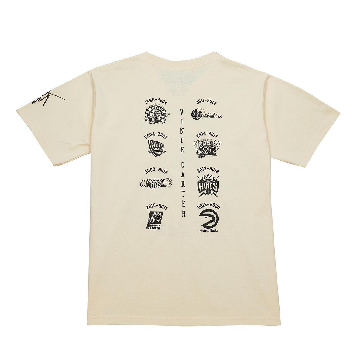NBA 2024 HOF PREMIUM SS TEE MULTI VINCE CARTER Cream FC11397-MLTCREA - Image 4