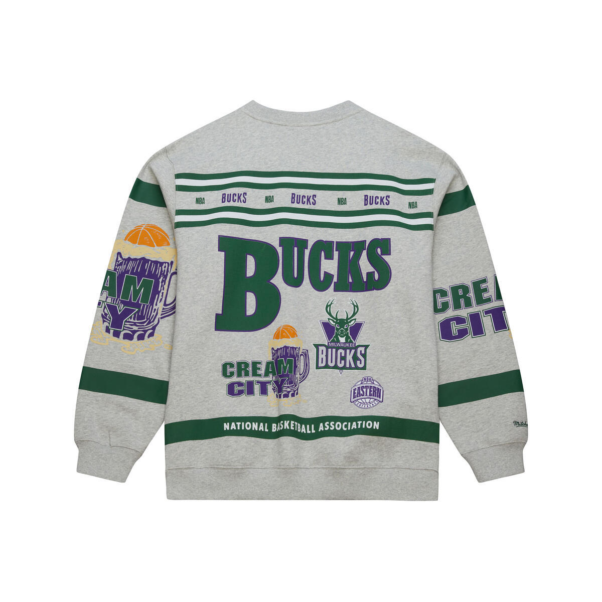 NBA AOP FLEECE CREW MILWAUKEE BUCKS - Image 2