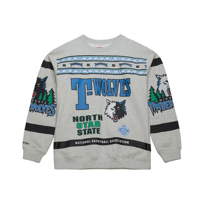 NBA AOP FLEECE CREW MINNESOTA TIMBERWOLVES - Image 1