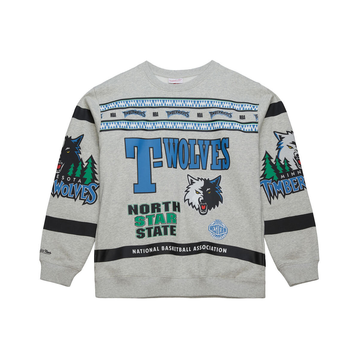 NBA AOP FLEECE CREW MINNESOTA TIMBERWOLVES - Image 1