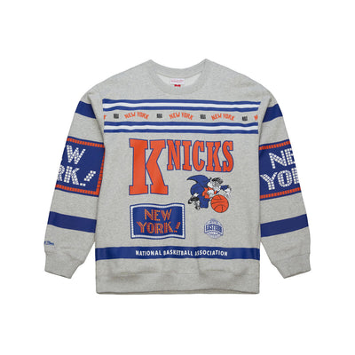 NBA AOP FLEECE CREW NEW YORK KNICKS - Grey Heather - Image 1