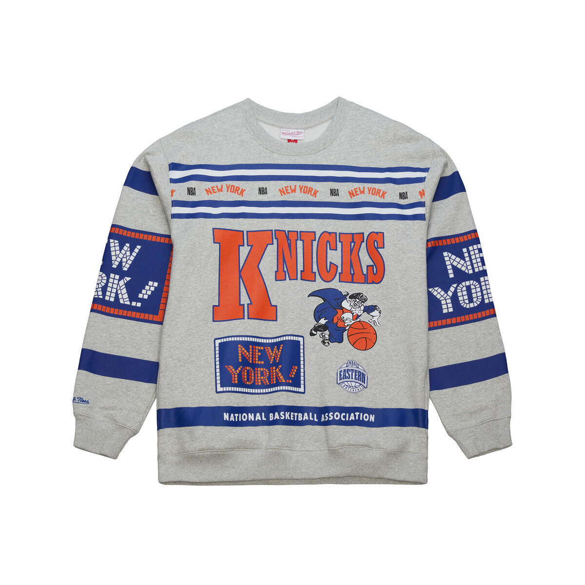 NBA AOP FLEECE CREW NEW YORK KNICKS - Grey Heather - Image 1