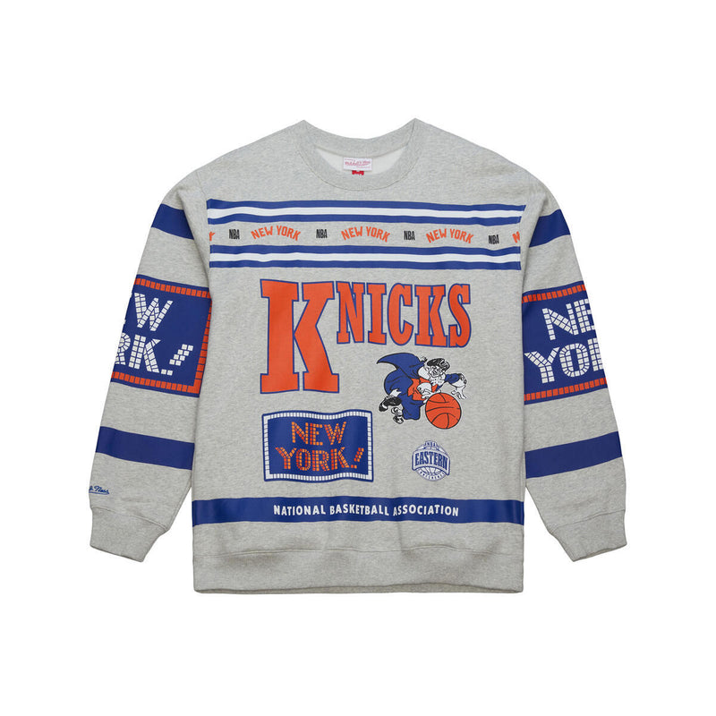 NBA AOP FLEECE CREW NEW YORK KNICKS - Grey Heather - Image 1