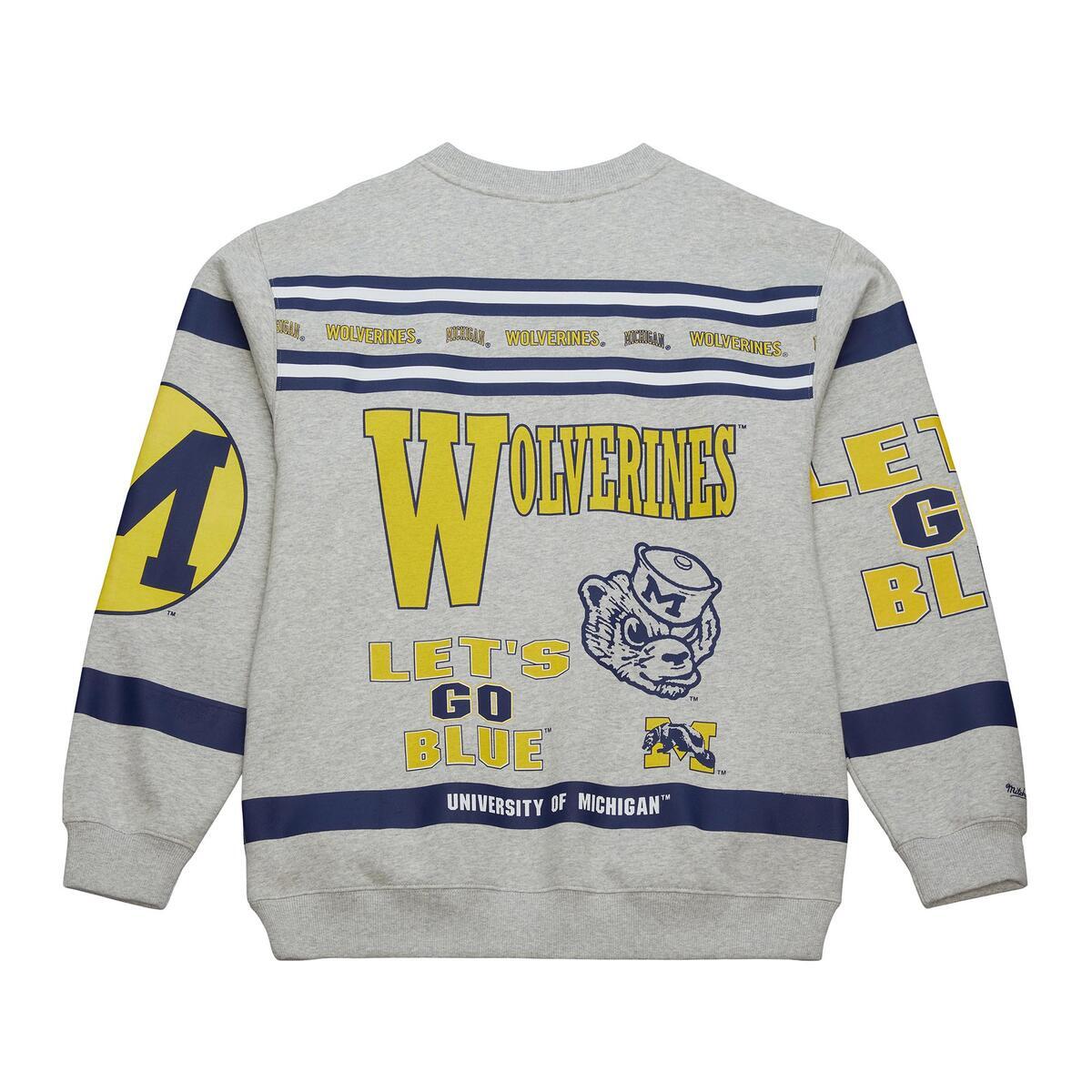 NCAA AOP FLEECE CREW MICHIGAN WOLVERINES - Image 2
