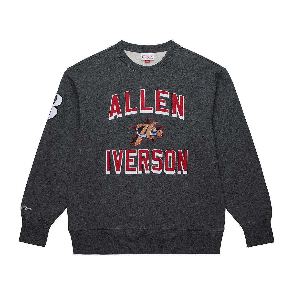 NBA LEGENDS COLLECTION PLAYER FLEECE PHILADELPHIA 76ERS ALLEN IVERSON - Black - Image 1