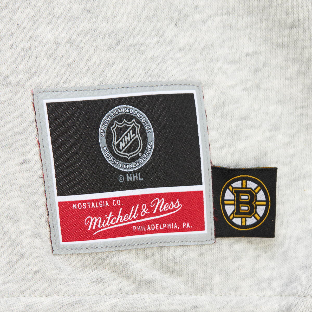 NHL STATESIDE PASTEL WOMEN'S LOGO LIGHTWEIGHT CREW BRUINS - Grey Heather - Image 6