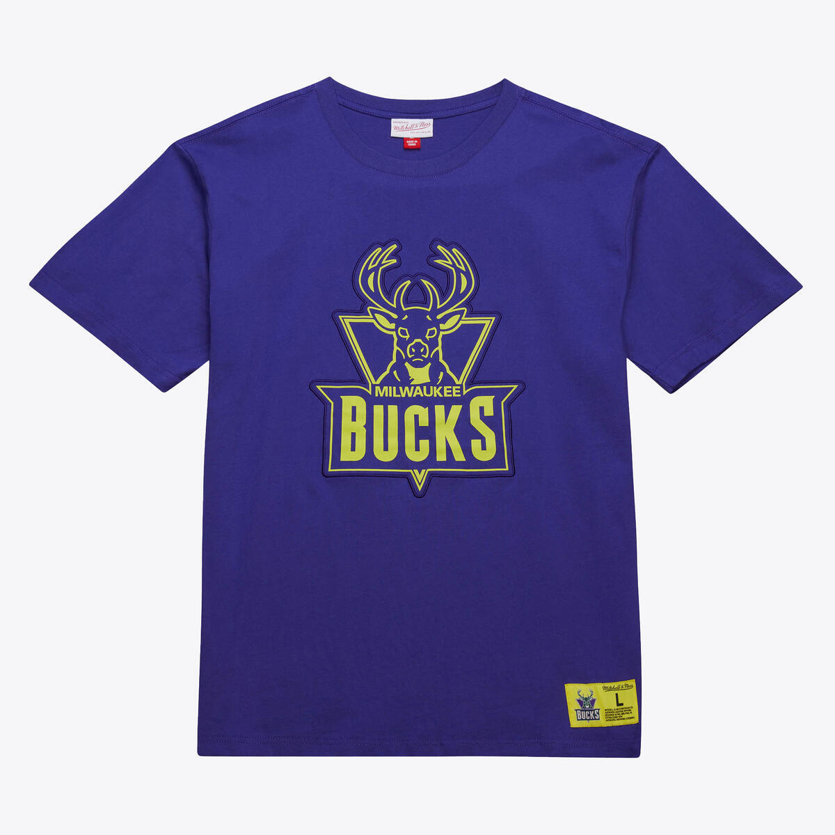 NBA NEON NIGHTS SS PREMIUM TEE BUCKS REGAL PURPLE FC7944-MBURGPR - Image 1